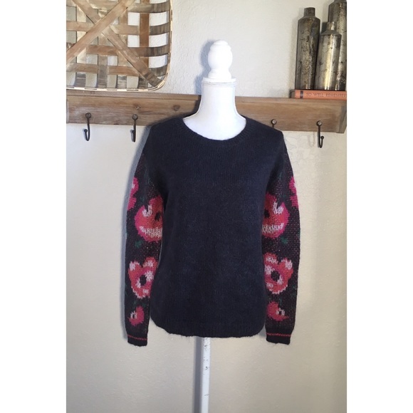 Sundance Sweaters - Sundance Catalog Pullover Sweater Floral Wool